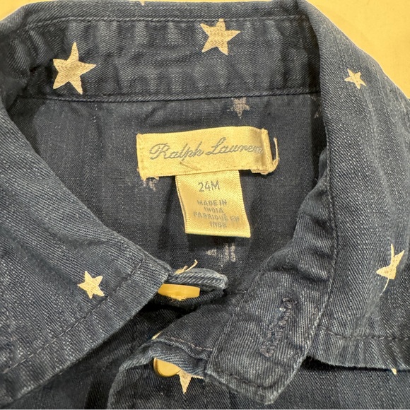 Ralph Lauren Baby Star Print Western Shirt - 24 Months - Picture 4 of 5